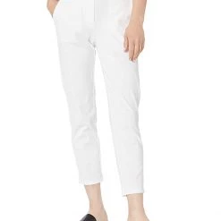 Eileen Fisher Petite High-Waisted Slim Ankle Pants in Organic Cotton Ponte
