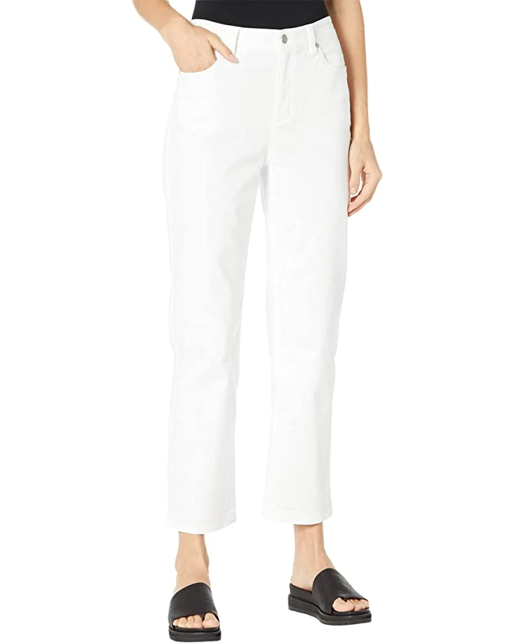 Eileen Fisher High-Waisted Straight Ankle Jeans in Garment Dyed Organic Cotton Stretch Denim 3 Eileen Fisher High-Waisted Straight Ankle Jeans in Garment Dyed Organic Cotton Stretch Denim