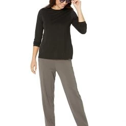 Eileen Fisher Round Neck Long Sleeve Tee | Shirts & Tops -Eberjey Shop 61 J4fFhMlL. AC SR736920