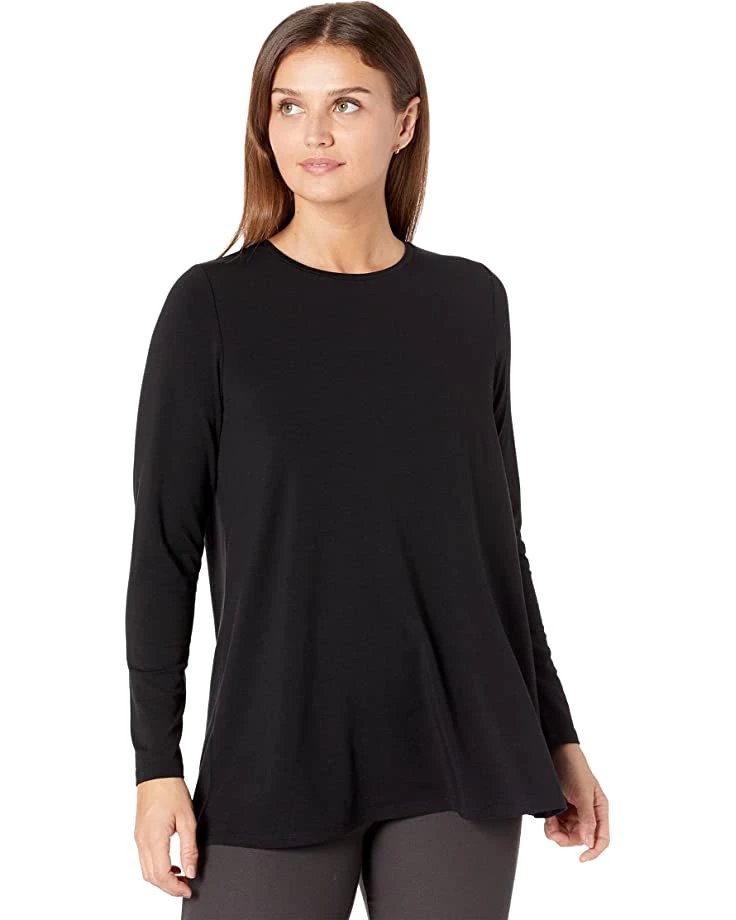 Eileen Fisher Petite Crew Neck Tunic in Fine Stretch Jersey Knit | Shirts & Tops 3 Eileen Fisher Petite Crew Neck Tunic in Fine Stretch Jersey Knit | Shirts & Tops