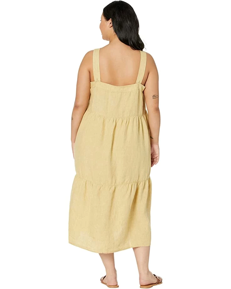 Eileen Fisher Tiered Strap Full-Length Dress in Washed Organic Linen Delave | Dresses 4 Eileen Fisher Tiered Strap Full-Length Dress in Washed Organic Linen Delave | Dresses - Image 2