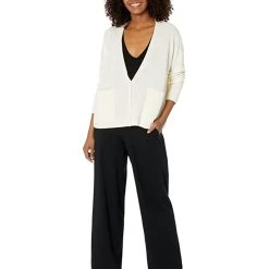 Eileen Fisher V-Neck Cardigan in Organic Linen Cotton Half Cardigan | Sweaters -Eberjey Shop 61D78oUB4jL. AC SR736920