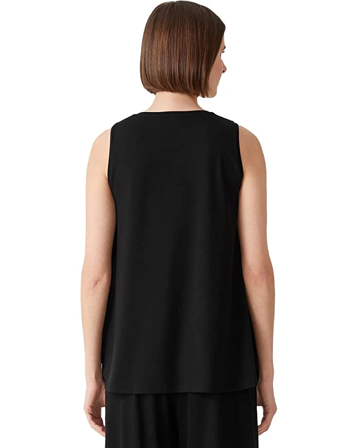 Eileen Fisher Crew Neck Long Shell in Fine Stretch Jersey Knit | Shirts & Tops 4 Eileen Fisher Crew Neck Long Shell in Fine Stretch Jersey Knit | Shirts & Tops - Image 2