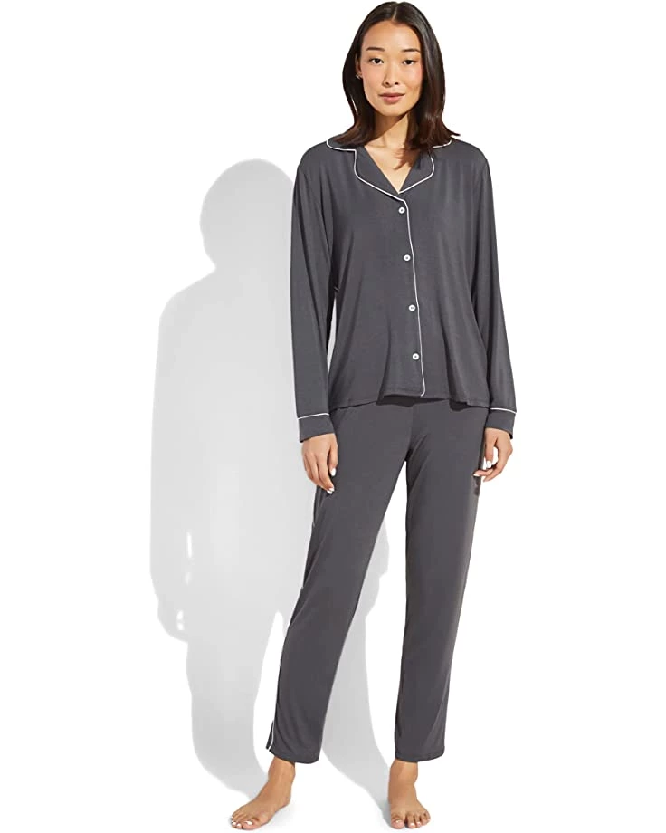 Eberjey Gisele Slim Tuxedo Pajama Set | Sleepwear 9 Eberjey Gisele Slim Tuxedo Pajama Set | Sleepwear - Image 7