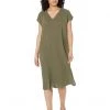 Eileen Fisher V-Neck Knee Length Dress | Dresses