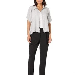 Eileen Fisher Classic Collar Shirt | Shirts & Tops -Eberjey Shop 61N9m525nL. AC SR736920