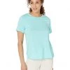 Eileen Fisher Round Neck Short Sleeve Tee in Organic Pima Cotton Jersey | Shirts & Tops -Eberjey Shop 61NJQuvjDTL. AC SR736920