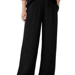 Eileen Fisher High-Waisted Wide Full-Length Pants