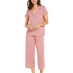 Eberjey Gisele Printed Short Sleeve Crop Pajama | Sleepwear 13 Eberjey Gisele Printed Short Sleeve Crop Pajama | Sleepwear -Eberjey Shop 61P6Pojz9PL. AC SR736920