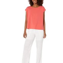 Eileen Fisher Ballet Neck Short Box Top | Shirts & Tops -Eberjey Shop 61Q4xPDbhEL. AC SR736920