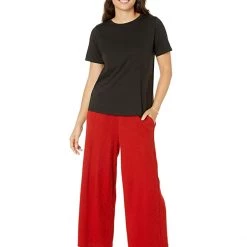 Eileen Fisher Round Neck Tee | Shirts & Tops -Eberjey Shop 61QbhfnAVDL. AC SR736920