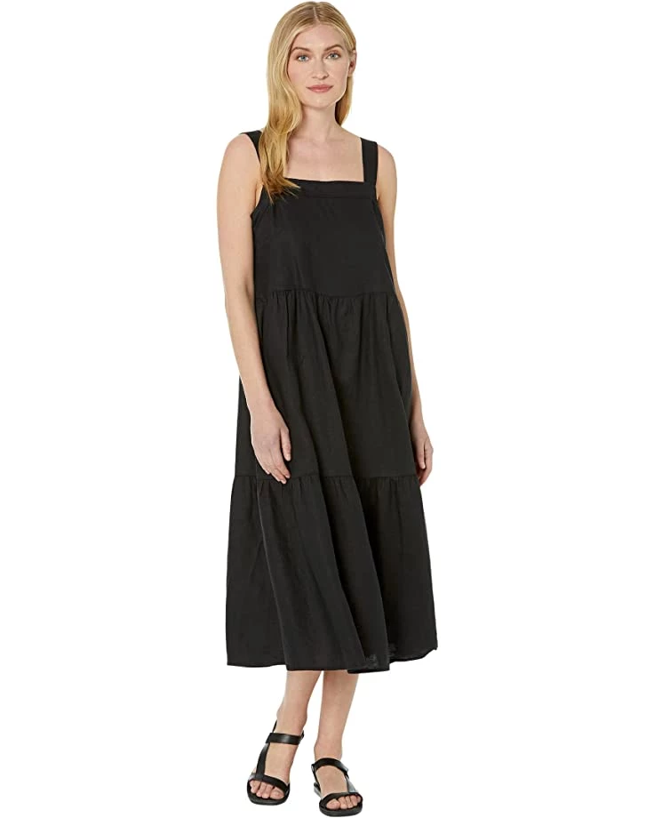Eileen Fisher Tiered Strap Full-Length Dress in Organic Linen | Dresses 3 Eileen Fisher Tiered Strap Full-Length Dress in Organic Linen | Dresses