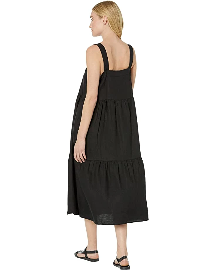 Eileen Fisher Tiered Strap Full-Length Dress in Organic Linen | Dresses 4 Eileen Fisher Tiered Strap Full-Length Dress in Organic Linen | Dresses - Image 2