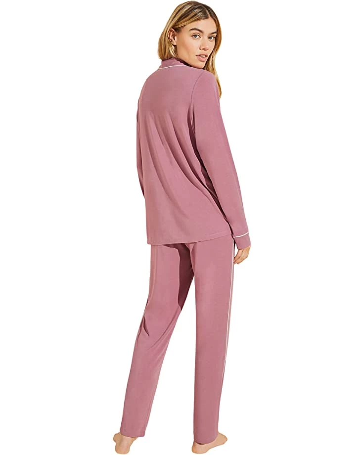 Eberjey Gisele Slim Tuxedo Pajama Set | Sleepwear 4 Eberjey Gisele Slim Tuxedo Pajama Set | Sleepwear - Image 2