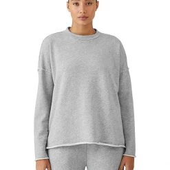 Eileen Fisher High Crew Neck Box Top in Melange Organic Cotton French Terry | Hoodies & Sweatshirts 11 Eileen Fisher High Crew Neck Box Top in Melange Organic Cotton French Terry | Hoodies & Sweatshirts -Eberjey Shop 61WZbRUdZ L. AC SR736920