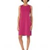 Eileen Fisher Crew Neck Knee Length Tank Dress in Organic Pima Cotton Stretch Jersey | Dresses