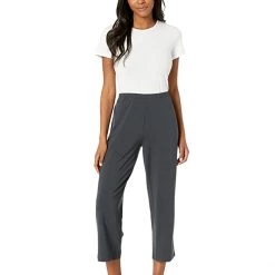 Eileen Fisher Straight Cropped Pants in Stretch Jersey Knit 9 Eileen Fisher Straight Cropped Pants in Stretch Jersey Knit -Eberjey Shop 61akBvs 0xL. AC SR736920