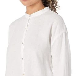 Eileen Fisher Mandarin Collar Long Boxy Shirt in Organic Handkerchief Linen | Shirts & Tops 8 Eileen Fisher Mandarin Collar Long Boxy Shirt in Organic Handkerchief Linen | Shirts & Tops -Eberjey Shop 61bPQtZJawL. AC SR736920