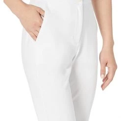 Eileen Fisher Petite High-Waisted Slim Ankle Pants in Organic Cotton Ponte -Eberjey Shop 61dF87tgGpL. AC SR736920
