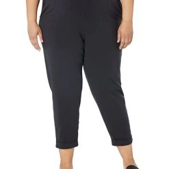 Eileen Fisher Slim Cropped Pants in Organic Pima Cotton Stretch Jersey