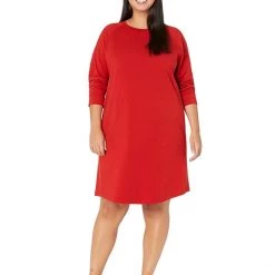 Eileen Fisher Crew Neck Raglan Knee Length Dress | Dresses -Eberjey Shop 61fLYQ7E6VL. AC SR736920