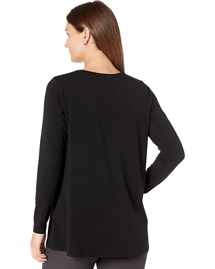 Eileen Fisher Petite Crew Neck Tunic in Fine Stretch Jersey Knit | Shirts & Tops 4 Eileen Fisher Petite Crew Neck Tunic in Fine Stretch Jersey Knit | Shirts & Tops - Image 2