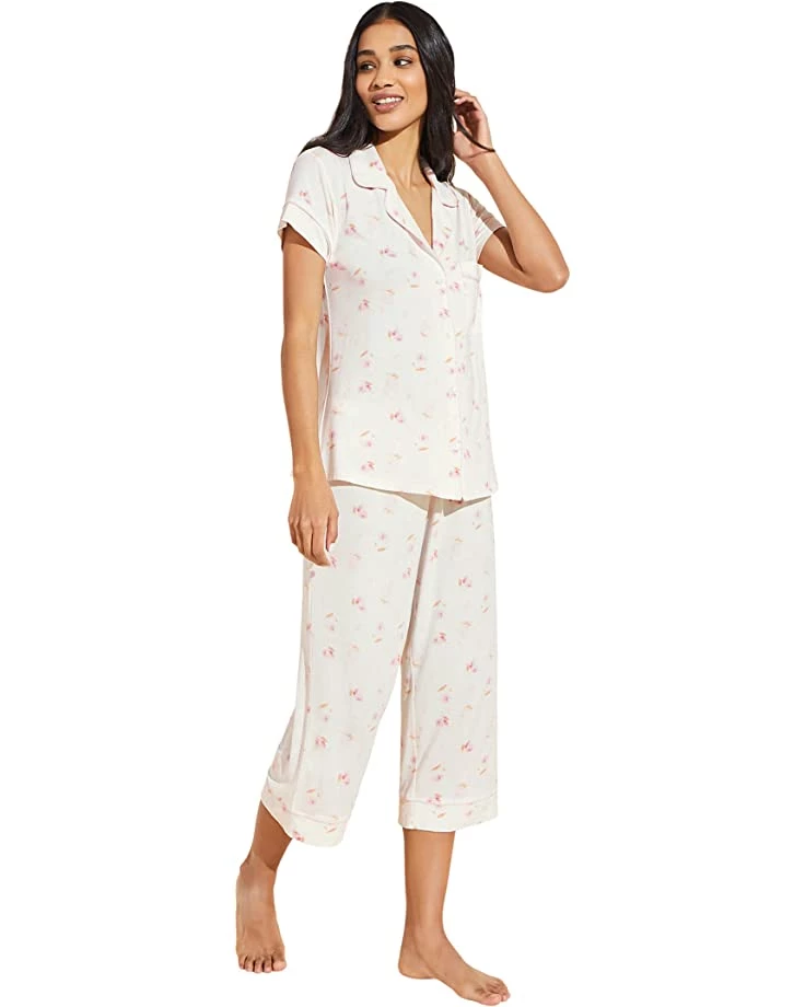 Eberjey Gisele Printed Short Sleeve Crop Pajama | Sleepwear 7 Eberjey Gisele Printed Short Sleeve Crop Pajama | Sleepwear - Image 5