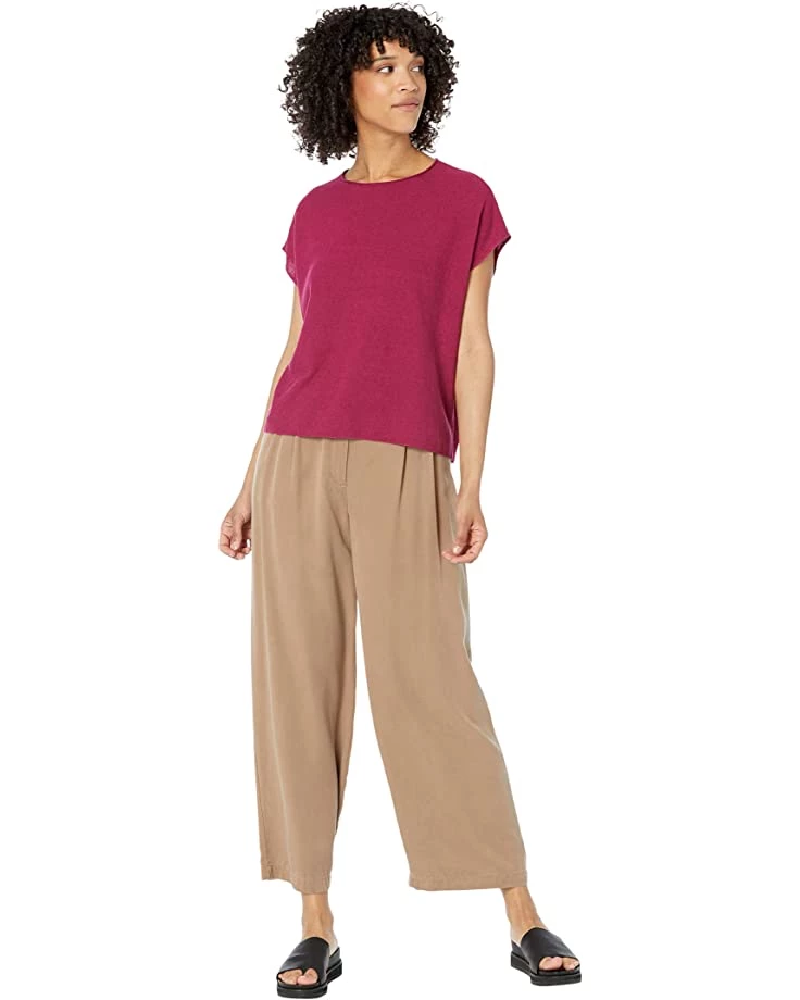 Eileen Fisher Crew Neck Box Top in Textured Organic Linen Cotton Seed | Shirts & Tops 6 Eileen Fisher Crew Neck Box Top in Textured Organic Linen Cotton Seed | Shirts & Tops - Image 4