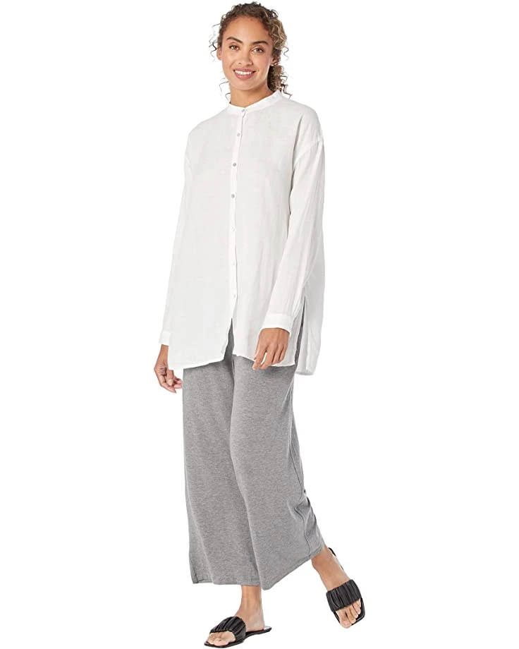 Eileen Fisher Mandarin Collar Long Boxy Shirt in Organic Handkerchief Linen | Shirts & Tops 6 Eileen Fisher Mandarin Collar Long Boxy Shirt in Organic Handkerchief Linen | Shirts & Tops - Image 4