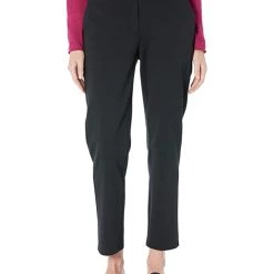 Eileen Fisher High-Waisted Slim Ankle Pants in Organic Cotton Ponte