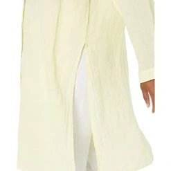 Eileen Fisher Classic Collar Knee Length Shirt with High Slits in Garment Dyed Organic | Shirts & Tops -Eberjey Shop 61lzT96voOL. AC SR736920