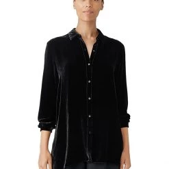 Eileen Fisher Classic Collar Long Shirt | Shirts & Tops