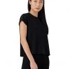 Eileen Fisher Crew Neck Top in Silk George Crepe | Shirts & Tops -Eberjey Shop 61mY5TIevS. AC SR736920