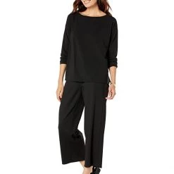 Eileen Fisher Bateau Neck Long Sleeve Box Top | Shirts & Tops -Eberjey Shop 61nOojmFtyL. AC SR736920