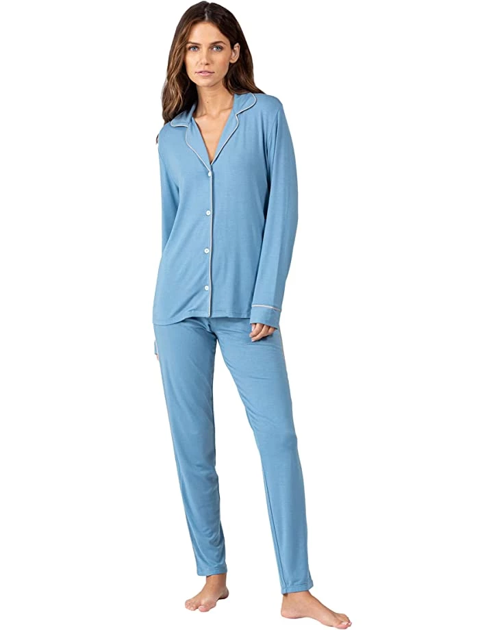 Eberjey Gisele Slim Tuxedo Pajama Set | Sleepwear 7 Eberjey Gisele Slim Tuxedo Pajama Set | Sleepwear - Image 5
