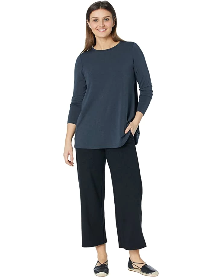 Eileen Fisher Petite High-Waisted Wide Ankle Pants in Flex Ponte 6 Eileen Fisher Petite High-Waisted Wide Ankle Pants in Flex Ponte - Image 4
