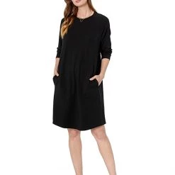 Eileen Fisher Crew Neck Raglan Knee Length Dress | Dresses -Eberjey Shop 61vGfujgU2L. AC SR736920