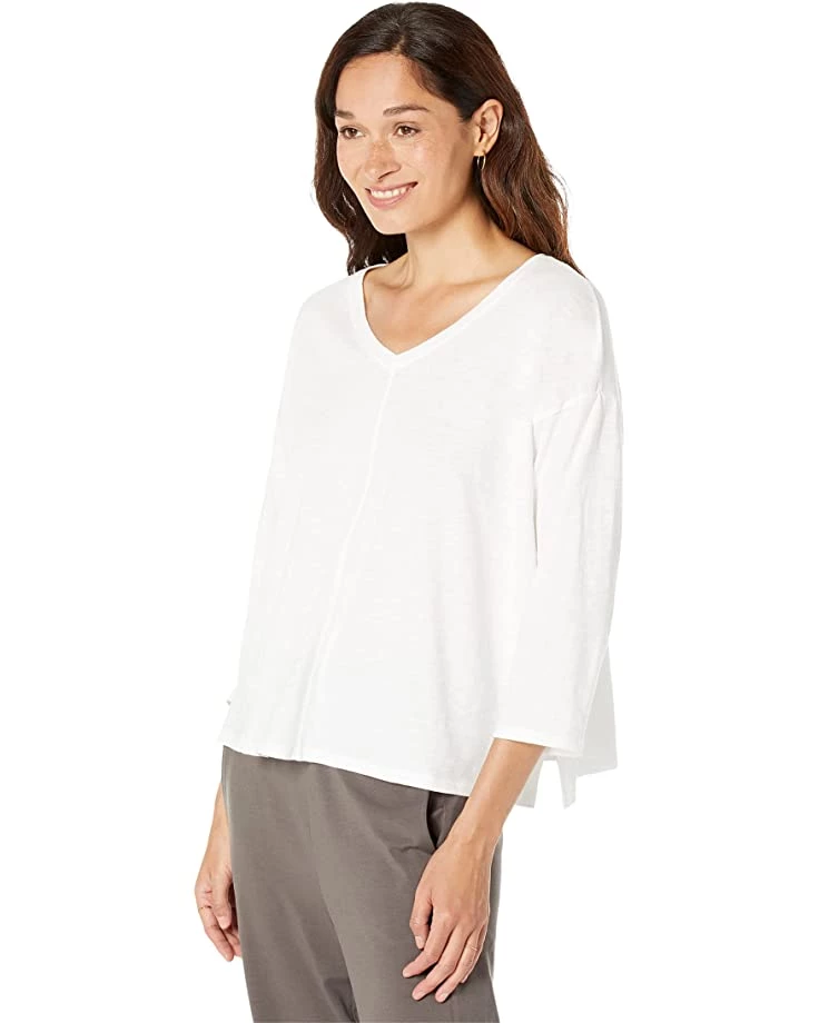 Eileen Fisher V-Neck Box Top | Shirts & Tops 7 Eileen Fisher V-Neck Box Top | Shirts & Tops - Image 5