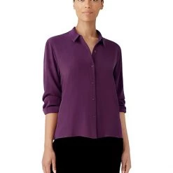 Eileen Fisher Classic Collar Easy Shirt | Shirts & Tops