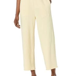 Eileen Fisher Cropped Straight Pants in Organic Cotton French Terry