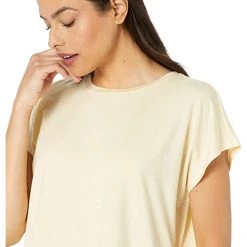 Eileen Fisher Crew Neck Boxy Top in Fine Stretch Jersey Knit | Shirts & Tops -Eberjey Shop 71 hua8dY9L. AC SR736920