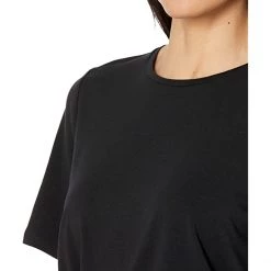 Eileen Fisher Crew Neck Short Short Sleeve Top in Fine Stretch Jersey Knit | Shirts & Tops -Eberjey Shop 713FuAMYMfL. AC SR736920