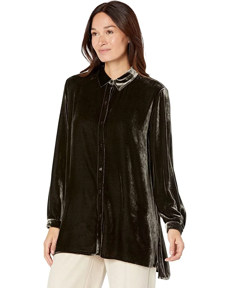 Eileen Fisher Classic Collar Long Shirt | Shirts & Tops 7 Eileen Fisher Classic Collar Long Shirt | Shirts & Tops - Image 5