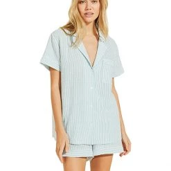 Eberjey Nautico Stripes - The Woven Short PJ Set | Sleepwear -Eberjey Shop 717iT42FP1L. AC SR736920