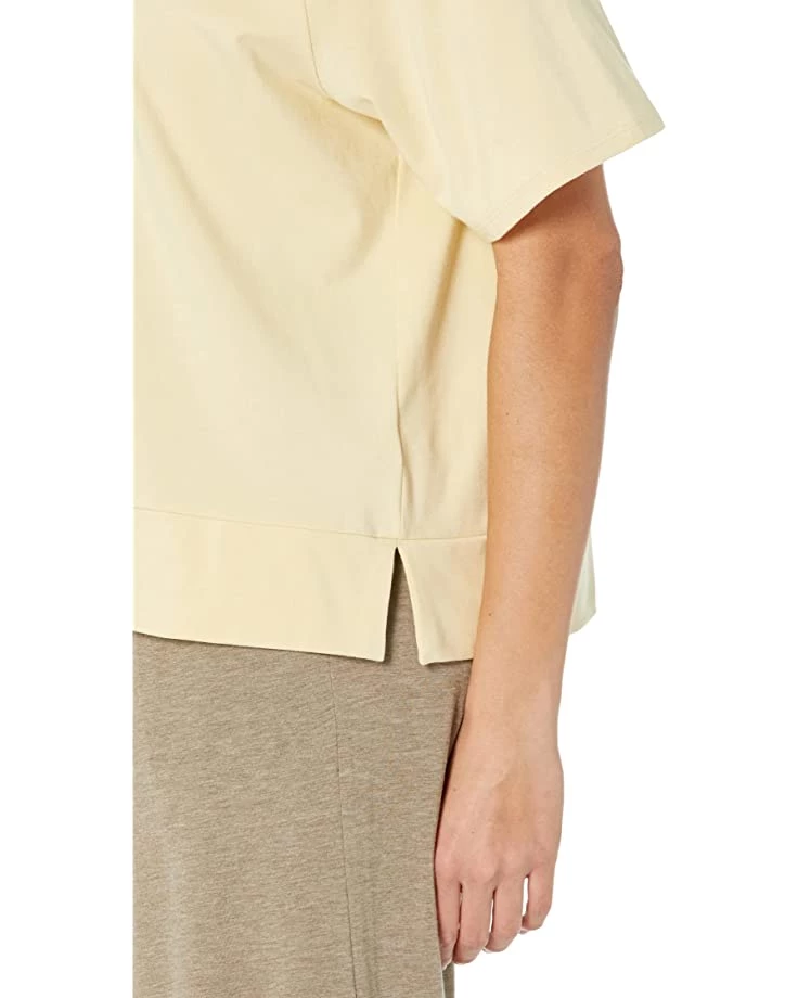 Eileen Fisher Crew Neck Elbow Raglan Sleeve Top in Organic Cotton Stretch Jersey | Shirts & Tops 5 Eileen Fisher Crew Neck Elbow Raglan Sleeve Top in Organic Cotton Stretch Jersey | Shirts & Tops - Image 3