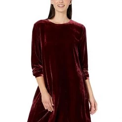 Eileen Fisher Crew Neck Knee Length Dress | Dresses -Eberjey Shop 71KwktvK1DL. AC SR736920
