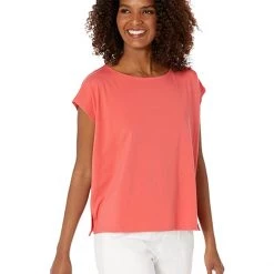 Eileen Fisher Ballet Neck Short Box Top | Shirts & Tops