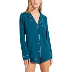Eberjey Gisele - Long Sleeve Short PJ Set | Sleepwear -Eberjey Shop 71PeRah 6aL. AC SR736920