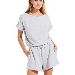 Eberjey Softest Sweats - The Short Sleeve Top | Sleepwear