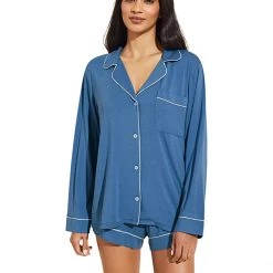Eberjey Gisele - Long Sleeve Short PJ Set | Sleepwear -Eberjey Shop 71V6Jeojq9L. AC SR736920